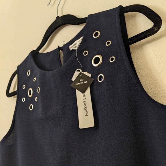 NWT Sandra Darren Navy Blue Business Dress - Picture 10 of 11